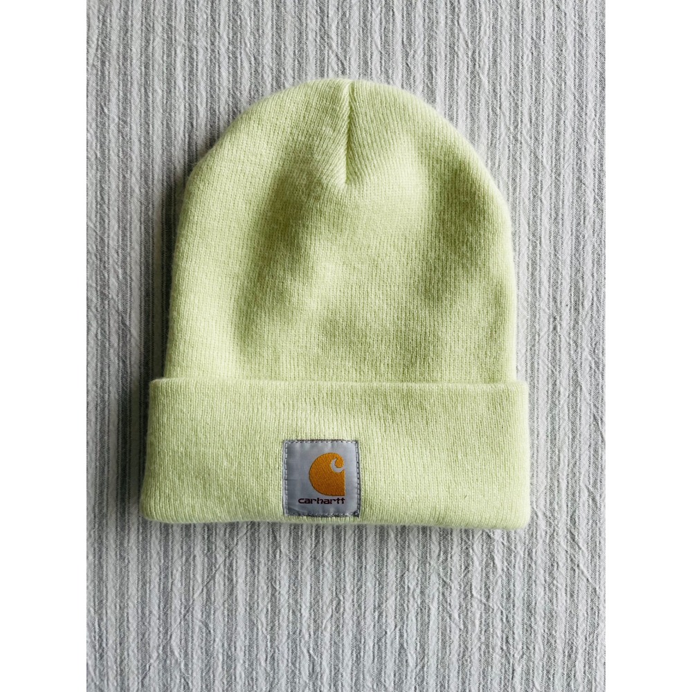 Carhartt A18 Acrylic Watch Hat Beanie Lime Green Yellow Knit Cap Fall 2022 OS
